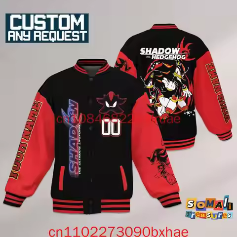 Custom Varsity Jacket Knuckles The Echidna Red Color Personalized Movie Jacket Sonic the Hedgehog Sp
