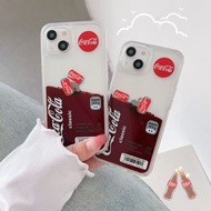 Coke Floating Quicksand Phone Case for iPhone 17 16 15 14 13 12 11Pro Promax Plus Personalized and D