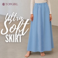 TOPGIRL Laure Skirt Ultra Soft Maxi Skirt Aline Skirt Lembut Plus Size Casual Skirt Gaya Korea / Ski