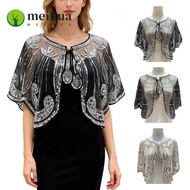 MEIHUAA Evening Wrap, Beaded 1920s Flapper Shawl, Fashion Sequin Embroidery Women's Jacket Women