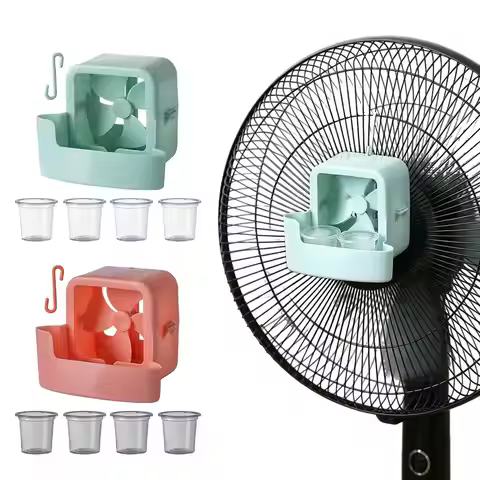 Hanging Fan Cooler Ice Box Fan Humidifier Cooler No Battery Required Fan Cooling Tool With 4Cup Hous