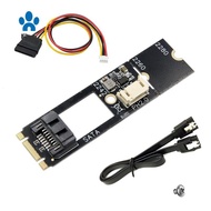 M.2 SATA Adapter M.2 NGFF to SATA3.0 7 Pin Adapter M2 Key-B to SATA3.0 Adapter Card for 2242 2260 22