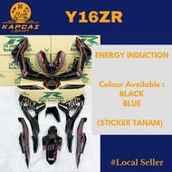 Rapido Yamaha Y16ZR Y16 Energy Induction Motorcycle Cover Set (Sticker Tanam) BLACK BLUE