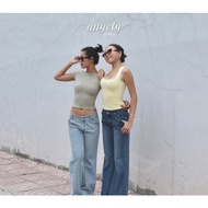 [Peinn] Augety Studio Cici Jeans Low-Rise Flared Jeans