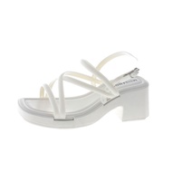 READY STOCK💝 WEBEE Lamisa Womens Elegant Buckle Block Heels Sandals Kasut Tebal Wanita