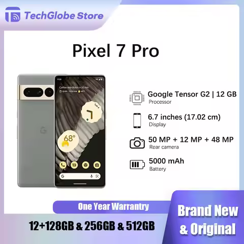 Google Pixel 7pro 5G Android Google 7 pro 6.7inch Original Cell Phone 128GB 256GB ROM Smartphone