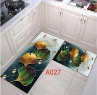 【2 IN 1】[50x70 CM + 50X120 CM ] 3D 5D Velvet Kitchen Carpet Kitchen Mat Door Mat Rugs Room Mat Tikar Permaidani Dapur Bilik