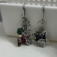 Misa Vintage Handmade Keychains Personalized Pocket Watch Backpack Pendant Creative Mechanical Eleme