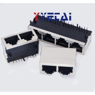 5PCS RJ45 socket 59 1*2 1*4 dual-port four-port 21mm network interface RJ45 socket 8P8C