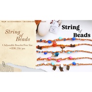 String of Beads Adjustable Bracelet Adjustable Bracelet/ String Bracelet/