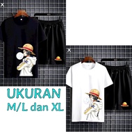 Asgard777 - LUFFY CANDY ONEPIECE suit / one set / suit / short shirt / shorts / men's clothes / men'