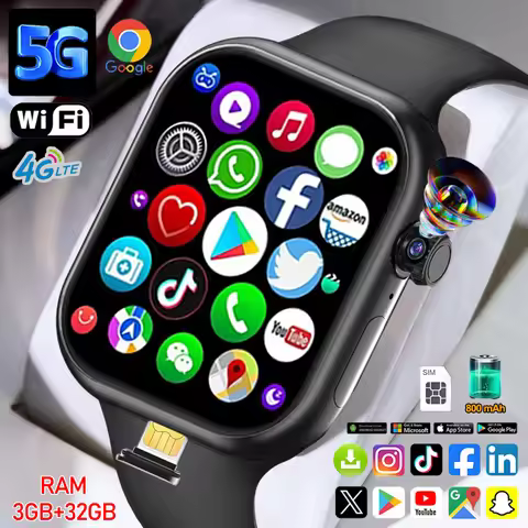 4G/5G Network Smart Watches 2.13 inch 410*502 HD AMOLED Screen 3GB+32GB RAM 500W Camera GPS WIFI Goo