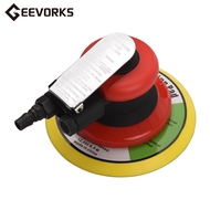 Geevorks เครื่องขัดกระดาษทรายระบบลม6นิ้วเครื่องขัดลงแว็กซ์สำหรับผนังรถไม้โลหะ13500รอบต่อนาทีสีแดง