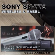 Microphone SONY SN-779 /Microphone SONY SN-779 /Microphone Bisa wireless dan kabel Mic