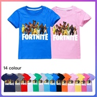 Fortnite Boys T-Shirt Top Fashion Casual Trend Kids Short Sleeve New Sportswear Apparel 3-15Y