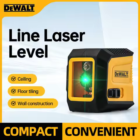 DEWALT Mini Laser Level Green 2 Laser Lines 360° Automatic Horizontal Vertical Level Handheld Tool