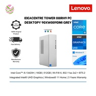 Lenovo IdeaCentre Tower 08IRH9 90XW009DMI PC Desktop Cloud Grey (i5-13420H, 16GB, 512GB, Intel KB/MO