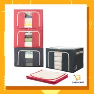 CASA CART 72L Kapasiti Besar Zip Berkembar Kain Oxford Penyelenggara Kotak Penyimpanan Penjimatan Ru