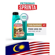 PETRONAS Sprinta 4T F900 10W-50 Fully Synthetic Minyak Hitam API SN JASO MA2 *SIRIM QAS