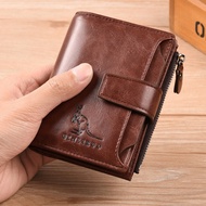 Men's Coin Purse Wallet RFID Blocking Man Leather Wallet Zipper Business Card Holder ID Money Bag Wallet Male Card bag Multifunctional leather clip