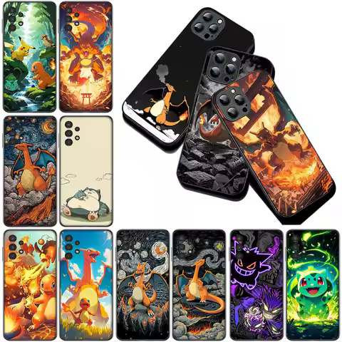 for Samsung Galaxy A04 j7 J5 J2 Prime J8 A01 A02 A03 A42 M06 M16 M56 M23 M17 Case Charmander P-Pikac
