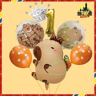 Capybara Balloons BALLON Set 1-9 years Happy Birthday Party Decorations
