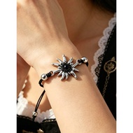 gelang lelaki bracelet for man Bavaria Edelweiss Bracelet Hand-Braided Rope Adjustable Hand Rope Lig