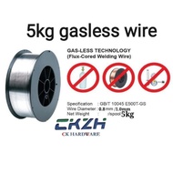 Mig Gasless Wire 5kg 0.8mm/1.0mm 1 Roll Flux-Cored MIG Welding Wire 5kg (Silver