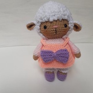 Hand crochet Soft Lamb Sheep Stuffed toys Plush toys Animals Knit Gift