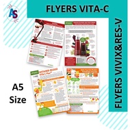 Flyers Shaklee A5 size (Vita-C dan Vivix&amp;Res-V) - 50pcs
