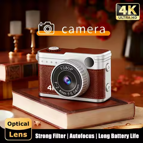 4K HD Retro Mini Camera 1.83 Inch With Screen 1080P Sports Portable Vintage Video Recorder Wearable 