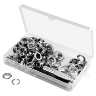 120 Sets Grommet Eyelets Tool Kit Grommet Kit 1/2 Inch Eyelets with Tools and Storage Box