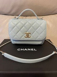 全新 粉藍色 Chanel business affinity small size Handbag