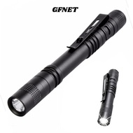 GFNET Pen Shape Flashlight, Mini LED LED Flashlight, Useful Waterproof Portable Pen Clip Lighting To