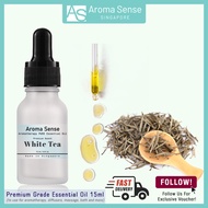 Aroma Sense 15ml White Tea Scent | Pure Therapeutic Grade Essential Oil (Bottle with glass eye dropp
