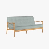 Merton Blue Fabric Wooden Sofa