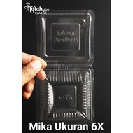 MIKA Cake Plastic Size 6X Contents 100 Pcs Food Grade