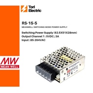 Meanwell RS-15-5 Switching Power Supply 5VDC 3A adapter nes lrs