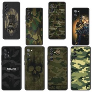 Samsung S20 Ultra S20 Plus S20 Lite S20 Fe S21 S21 Ultra TPU Spot black phone case Army green camouflage