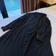 NIQATA - FARA ABAYA JETBLACK Abaya Abaya Dubai Abaya Dress Abaya Jubah Abaya Dubai Exclusive with Sh