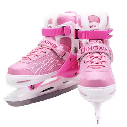 Stretchable Ice Blade Skates Shoes Adjustable Ice Hockey Shoes Thermal Thicken Warm Speed Skating Sh