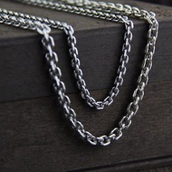 S925 Sterling Silver Cross Chains Necklaces without Pendants Unisex Accessories