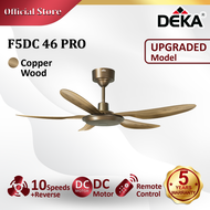 DEKA F5DC PRO F5DCL 56" | F5DCBABYL 46" 5 Blades DC Motor 20 Speed Control + Reverse Ceiling Fan wit