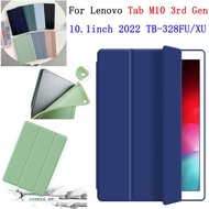For Lenovo Tab M10 3rd Gen 10.1 inch 2022 TB-328FU TB-328XU Tablet TPU Leather Case Adjustable Folding Stand Cover