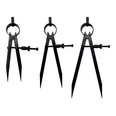 Metal Adjustable Compass Circle Cutter Mutifunctional Wing Divider Compass for Engineering Drawing J