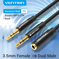 Vention Headset Y Splitter Audio Microphone Adapter 3.5Mm Jack Female To 2 Male Headset Microphone Audio Y Suitable for Pc Adapter 1 In 2 Out