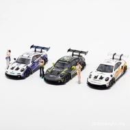 Am 1: 64 Porsche 911 992 GT3 RS Alloy Car Model Die-Casting Car Toy Collection Birthday Gift L5JL ZO