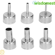 WISDOMEST 858D Hot Air Rework Station Nozzle, Round Nozzle Shape Stainless Steel for SMD Rework Stat