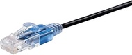 Monoprice Cat6A 50ft Black Patch Cable UTP 30AWG 10G Pure Bare Copper Snagless RJ45 SlimRun Series E