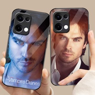 The Vampire Diaries Damon Salvatore Ian Somerhalder Glass Phone Case For Oppo A54 A74 4G A79 5G A94 